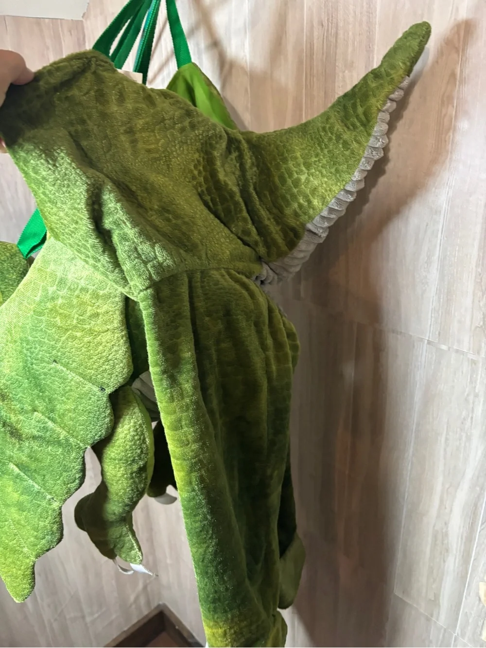 Plush Green Dinosaur Backpack Toddler 3T-4T Adjustable Soft Kids Costume